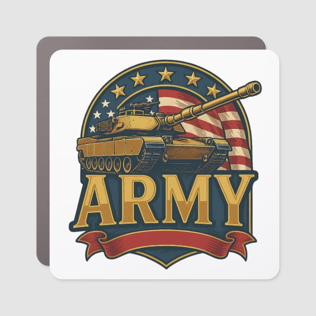 Army Tank Car Magnet (Front)