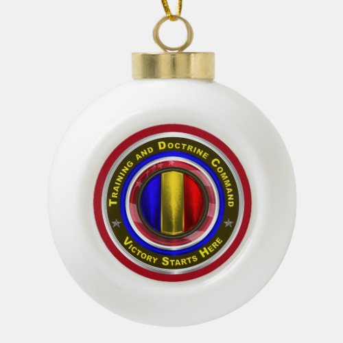 Army Training and Doctrine Command Keepsake Ceramic Ball Christmas Ornament