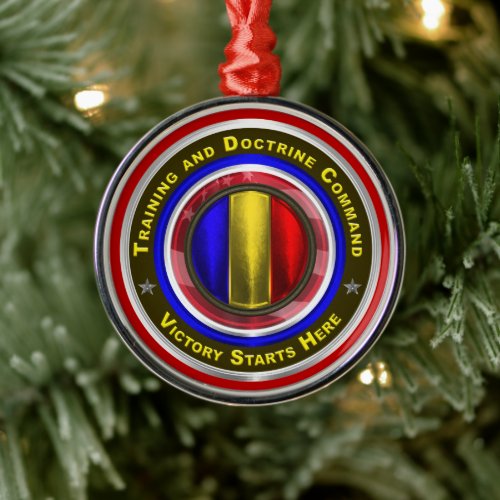 Army Training and Doctrine Command Keepsake Christ Metal Ornament