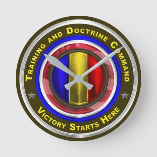 Army Training and Doctrine Command Keepsake Round Clock