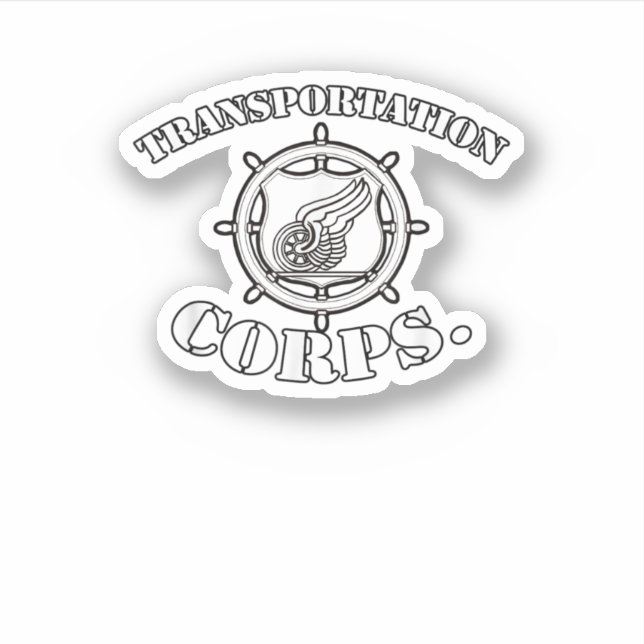 Army Transportation Corp Insignia Badge  Sticker (Front)
