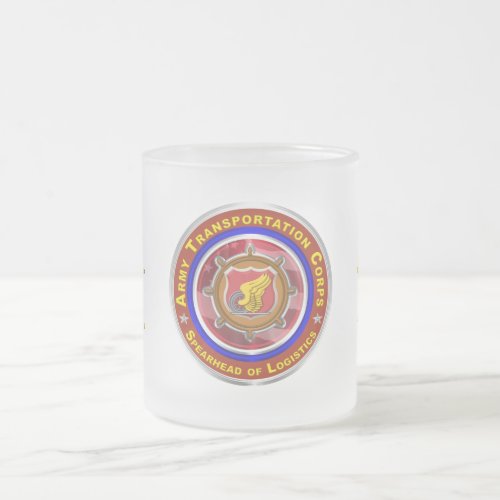 Army Transportation Corps Spearhead of Logistics Frosted Glass Coffee Mug