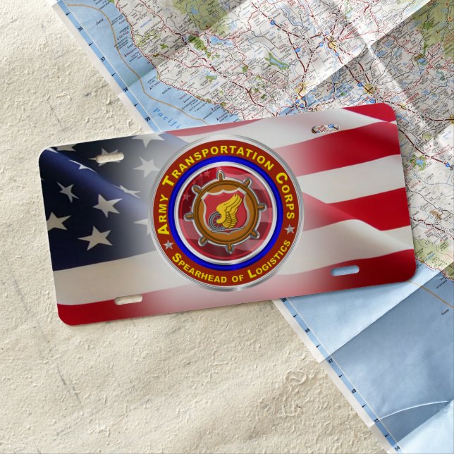 Army Transportation Corps “Spearhead of Logistics” License Plate (In Situ)