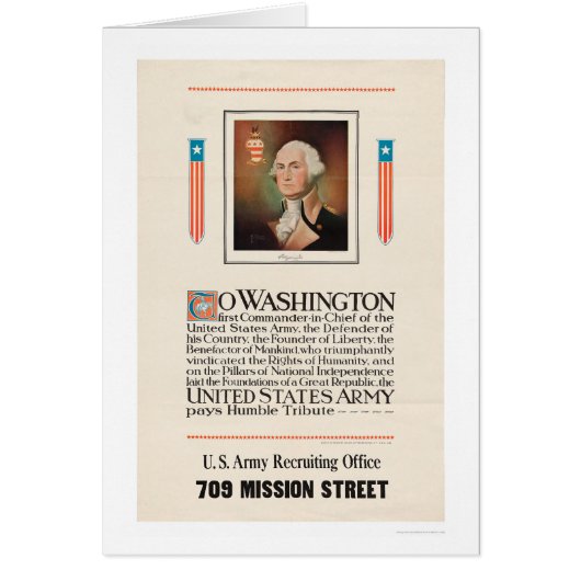 Army Tribute to Washington Cards (Front)