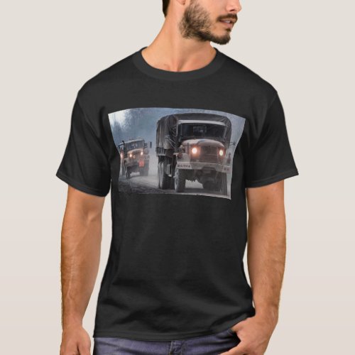 Army Truck Convoy T_Shirt