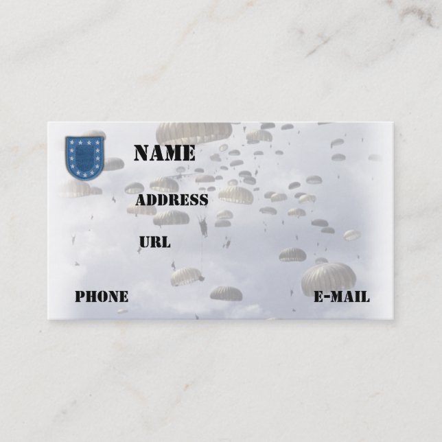 army units veterans recruiter vets business Card (Front)