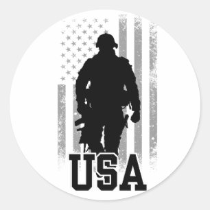 Army USA Classic Round Sticker