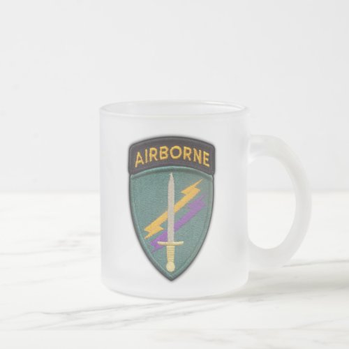 Army USACAPOCA  Psychological Operations Command Frosted Glass Coffee Mug