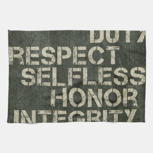 Army values towel
