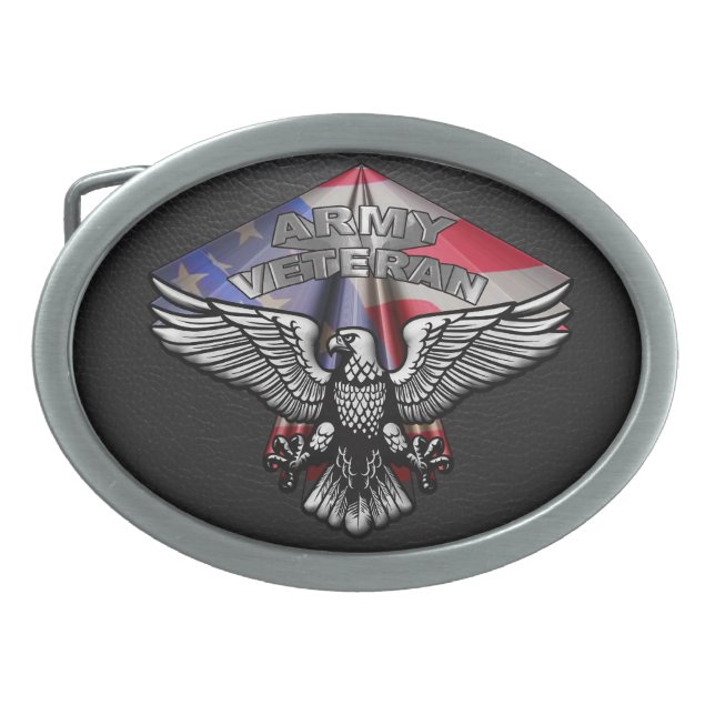Army Veteran Belt Buckle (Front)