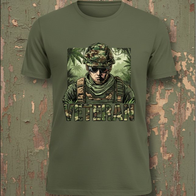 Army Veteran Camouflage T-Shirt (Creator Uploaded)