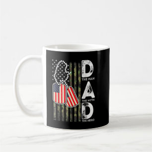 Army Veteran Dad USA Flag Army Camouflage Fathers Coffee Mug
