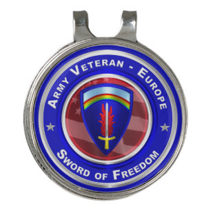Army Veteran-Europe Golf Hat Clip