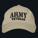 Army Veteran Hat<br><div class="desc">Proud to be a US Army Vet? Show your pride in-style with this OD green hat and Army Stencil-style text that says "Army Veteran"</div>
