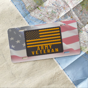 Army Veteran License Plate