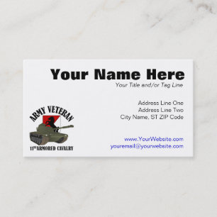 Army Veteran - M-48 Business Card