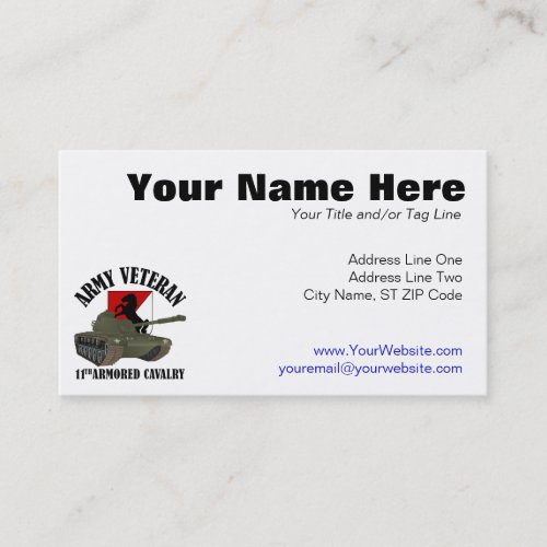 Army Veteran _ M_48 Business Card