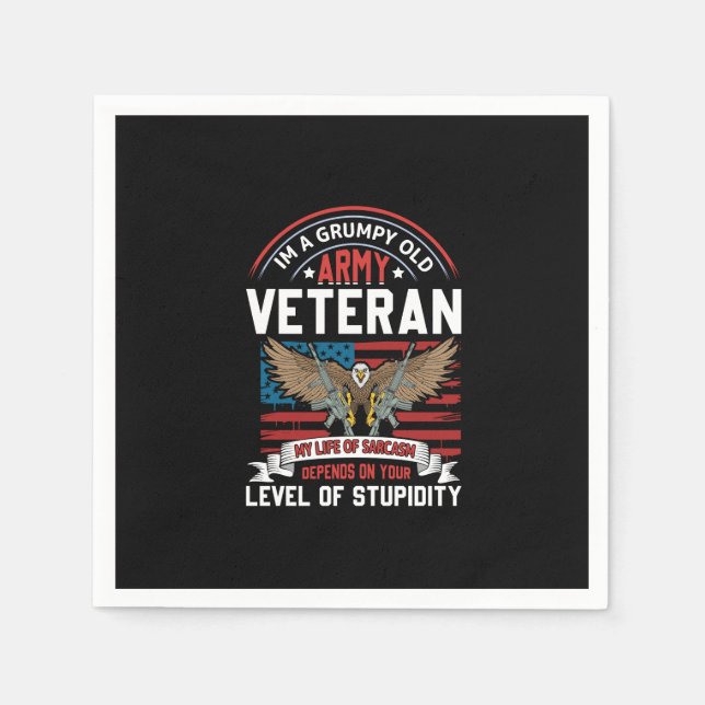 army veteran napkins (Front)