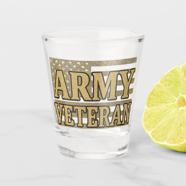 Army Veteran Shot Glass (Front)