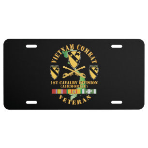 Army - Vietnam Combat Veteran w 1st Cav DUI License Plate