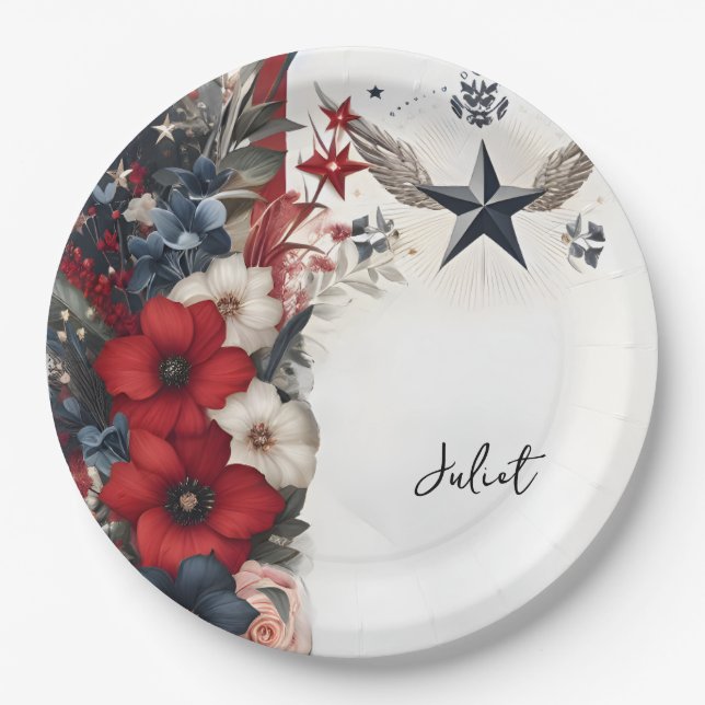 Army War Marine Tactical Military Bridal Shower Paper Plates (Front)