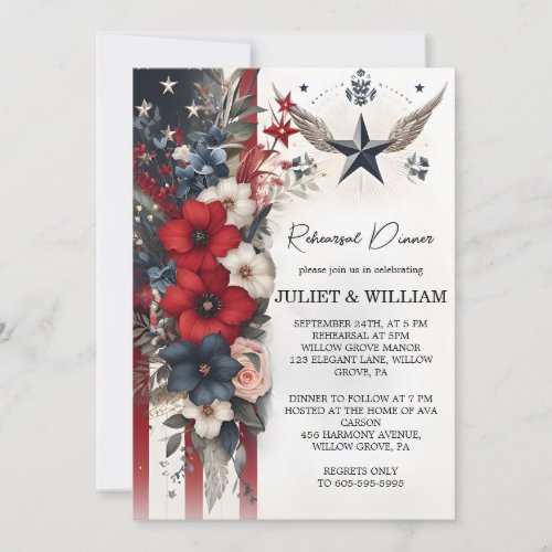 Army War Marine Tactical Military Rehearsal Dinner Invitation