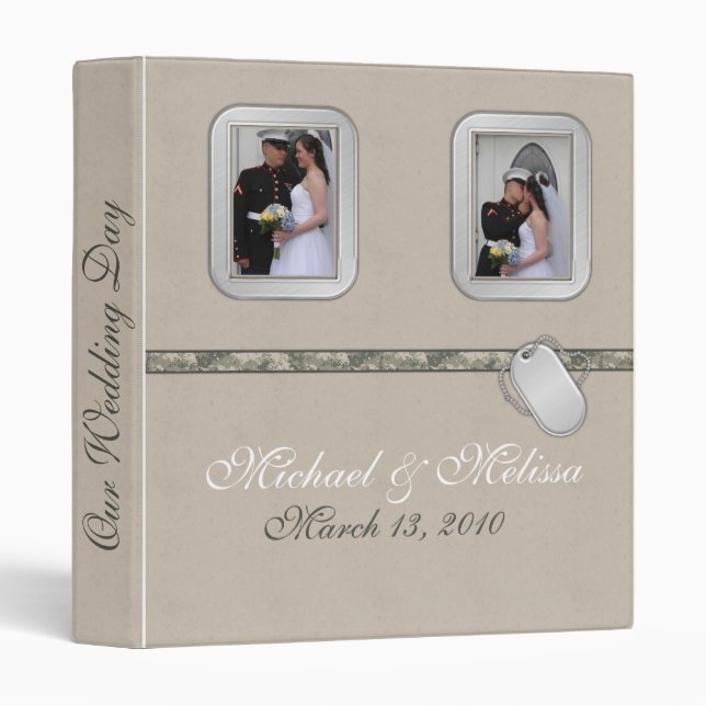 Army Wedding Album Binder (Front/Spine)