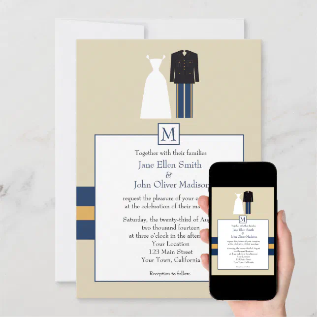 Army Wedding Invitation (Downloadable)