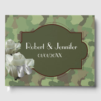 Army wedding themed Guestbook