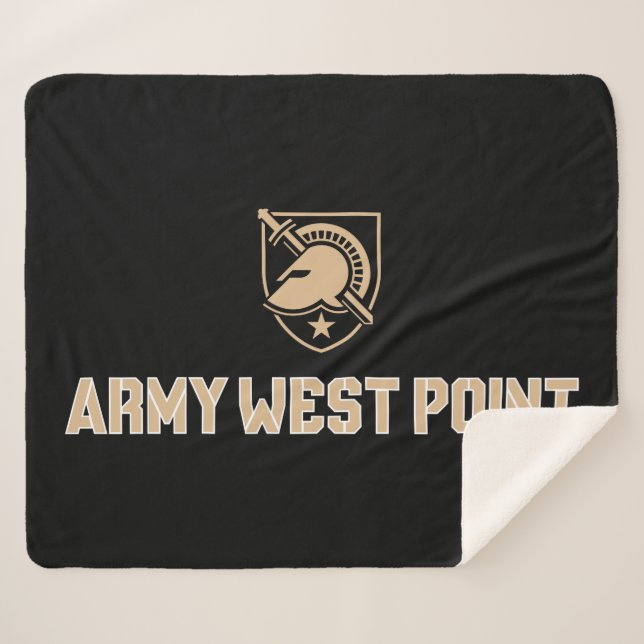Army West Point Logo Sherpa Blanket (Front (Horizontal))