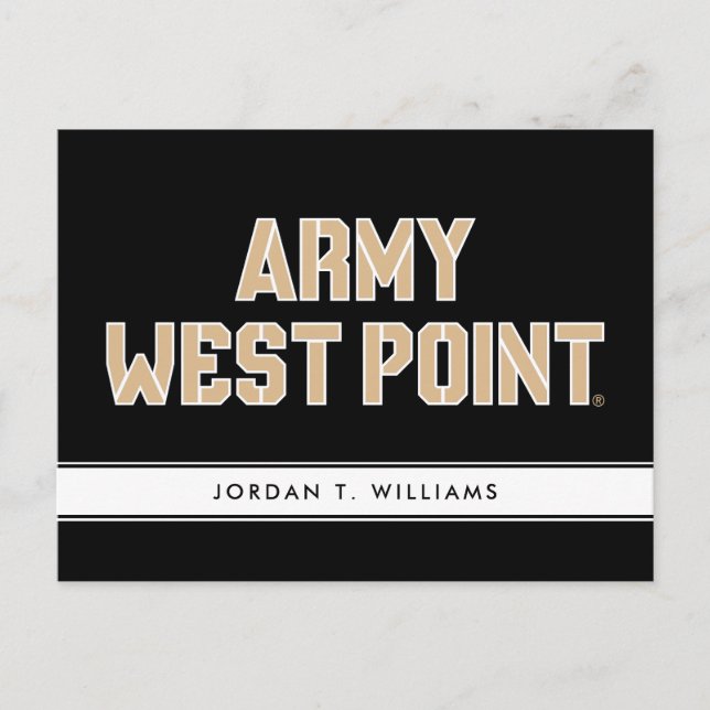 Army West Point Word Mark Invitation Postcard (Front)