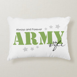 Army Wife - Always and Forever Decorative Pillow