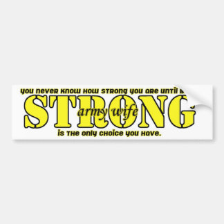 army wife bumper bumper sticker
