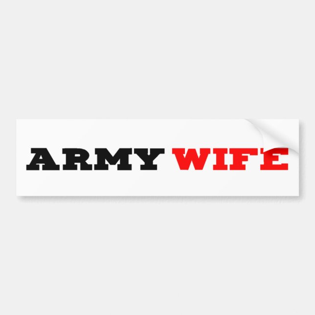 Army Wife Bumpersticker Bumper Sticker (Front)
