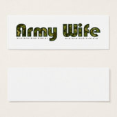 Army wife camouflage bookmark (Front & Back)