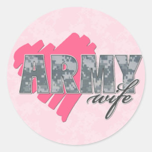Army Wife Classic Round Sticker