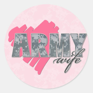 Army Wife Classic Round Sticker