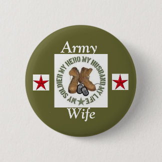Army wife clip art, star, star, Army , Wife Pinback Button