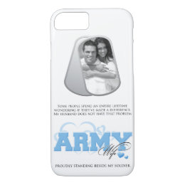 Army Wife Custom Photo in Dog Tags iPhone 8/7 Case