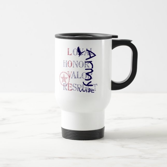 Army Wife - Eagle Travel Mug (Right)