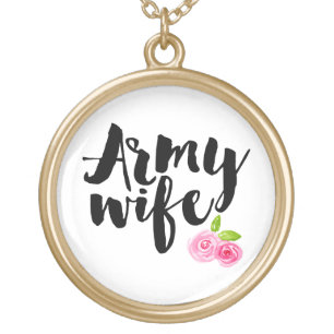 Army Wife Gold Plated Necklace