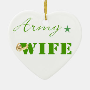 Army Wife (green) Ornament