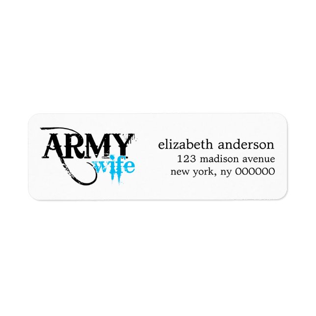 Army Wife Label (Front)