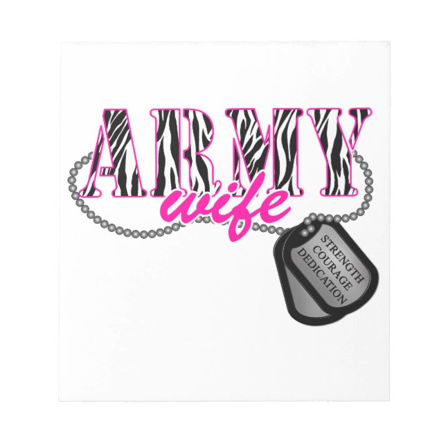 Army Wife Notepad (Front)