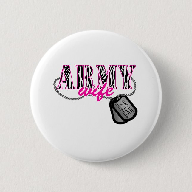 Army Wife Pinback Button (Front)