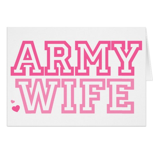 Army Wife (pink) Cards (Front Horizontal)