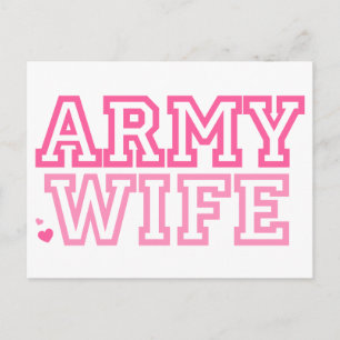 Army Wife (pink) Postcard