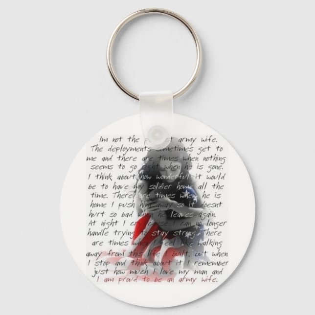 Army wife poem keychain (Front)