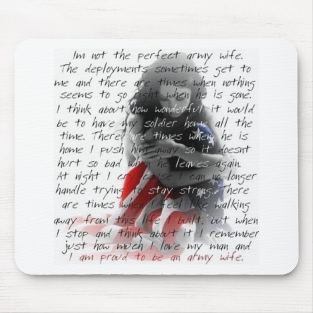army wife poem mouse pad (Front)