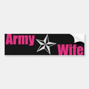 Army Wife Star Bumper Sticker